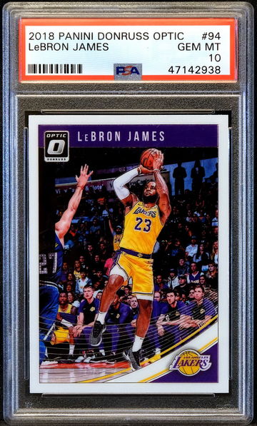 2018 LeBron James 🔥 Donruss Optic #94 - First Los Angeles Lakers Card 🔥 PSA 10