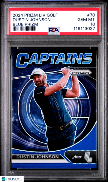 2024 Panini Prizm LIV Golf Dustin Johnson #70 Blue PSA 10