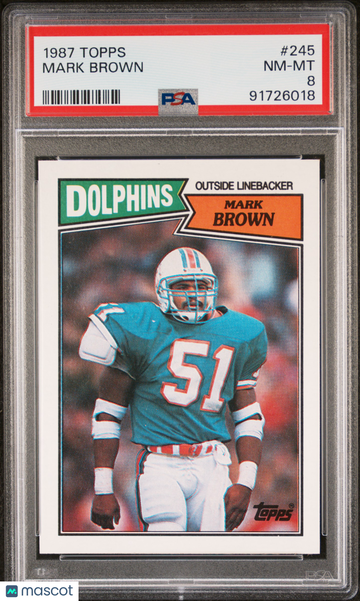 1987 Topps Mark Brown #245 PSA 8