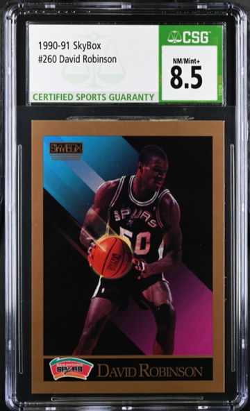 1990-91 SkyBox 260 David Robinson CSG 8.5 NM/Mint+