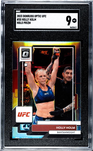 2023 Donruss Optic Holo Prizm Holly Holm #30 SGC 9
