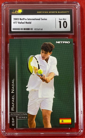Rafael Nadal 2003 NetPro International Series #77 RC Rookie Tennis Card CSG 10