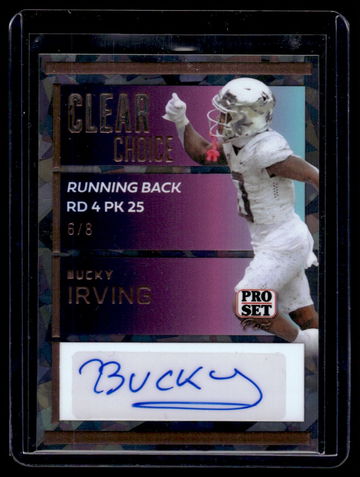 2024 Leaf Pro Set Pure Clear Choice Crystal Bucky Irving #CC-BI1 Auto /8