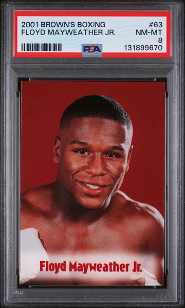 2001 Brown's Boxing Floyd Mayweather #63 PSA 8