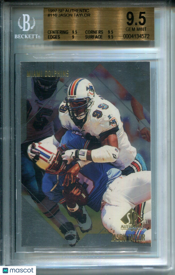 1997 SP Authentic Jason Taylor #116 BGS 9.5