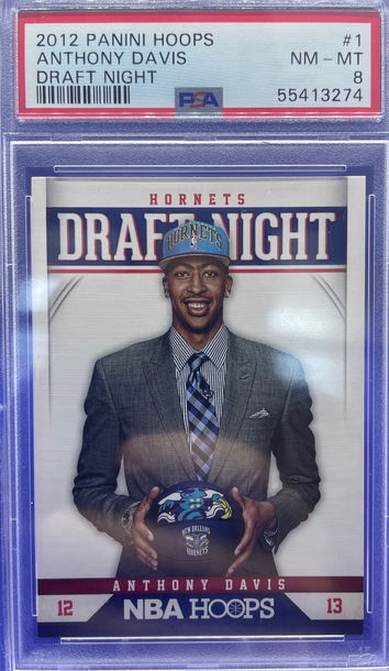 ANTHONY DAVIS 2012 PANINI HOOPS RC ROOKIE PSA 8 NM-MT #1 DRAFT NIGHT HORNETS