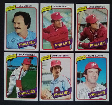 1980-81 Topps Philadelphia Phillies World Series Champions Lot of 18 Mike Schmidt HOF Pete Rose 🔥⚾🔥⚾