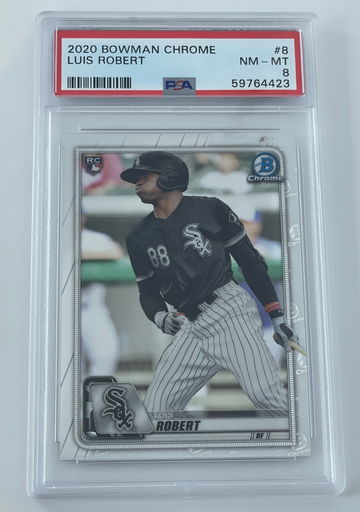 Luis Robert 2020 Topps Bowman Chrome Base Rookie Card RC #8 PSA 8