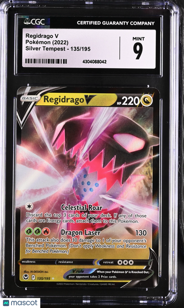 2022 Pokémon Silver Tempest Regidrago V Holo CGC 9 #135/195