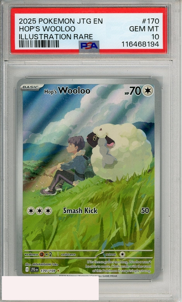 2025 POKEMON JTG EN-JOURNEY TOG HOP S WOOLOO #170 ILLUSTRATION RARE PSA 10