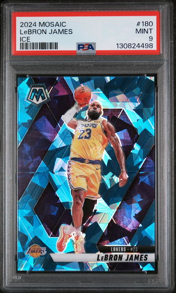 2024 Panini Mosaic Ice LeBron James #180 /125 PSA 9