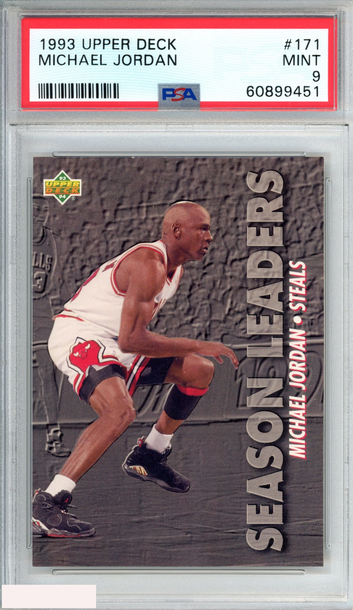 1993 UPPER DECK MICHAEL JORDAN #171 CHICAGO BULLS HOF PSA 9 MINT