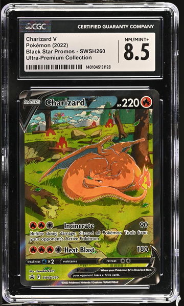 2022 Pokémon SWSH Promo Charizard V Full Art #SWSH260 CGC 8.5