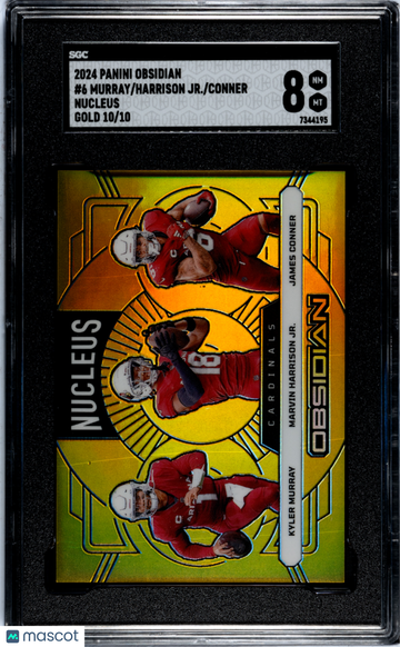 2024 Panini Obsidian Conner Harrison JR. Murray #6 Nucleus Gold SGC 8