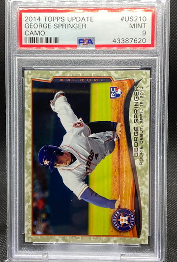 George Springer 2014 Topps Update Camo Rookie PSA 9 /99