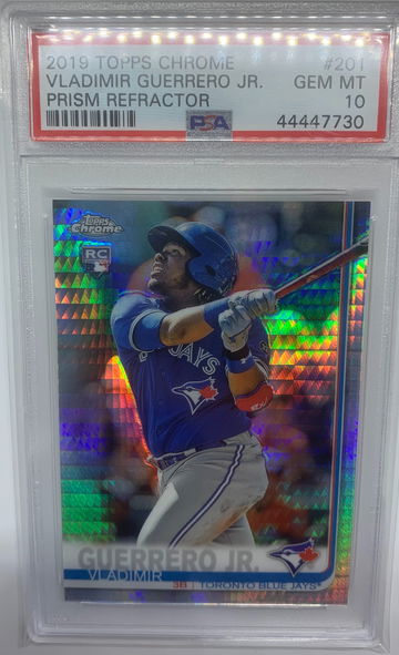 Vladimir Guerrero Jr 2019 Topps Chrome Prism RC #201 PSA 10