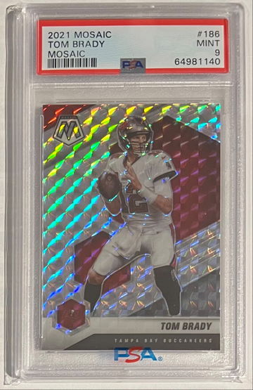 2021 Mosaic Tom Brady Buccaneers Mosaic Parallel PSA 9