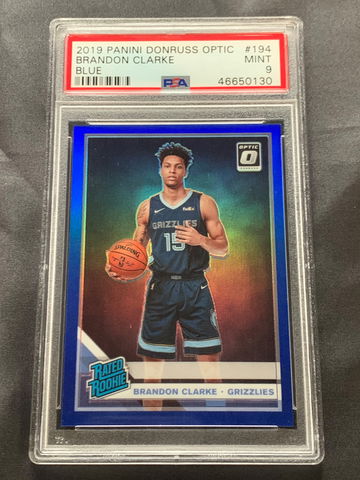 2019 Optic Brandon Clarke Blue #17/59 PSA 9