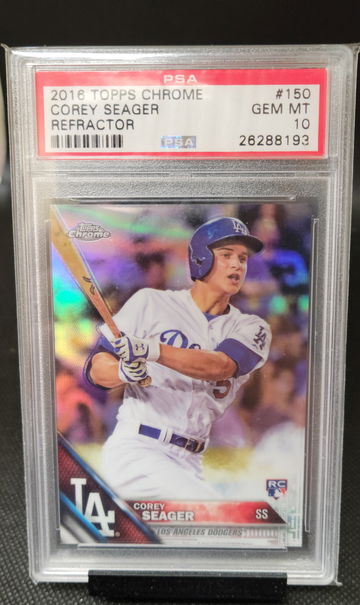 2016 Topps Chrome Corey Seager Refractor Psa 10