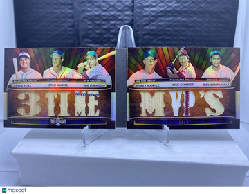 2011 Triple Threads Jimmie Foxx Musial Joe Dimaggio Mickey Mantle Booklet /27