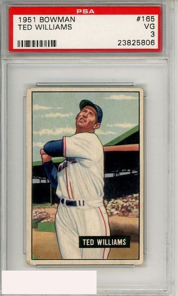 1951 BOWMAN TED WILLIAMS #165 PSA 3 VG
