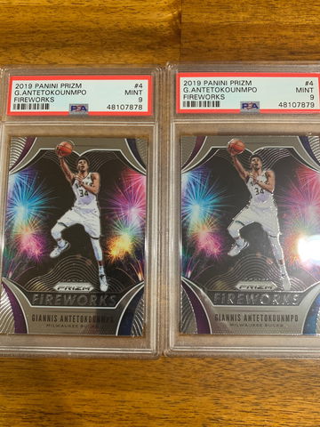 Giannis Antetokounmpo 2019 (lot 2)Fireworks Prizm #4