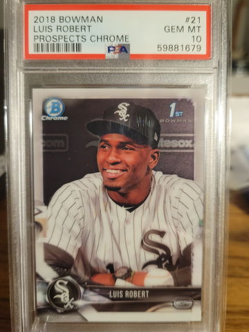 2018 Luis Robert Bowman Chrome #21 PSA 10