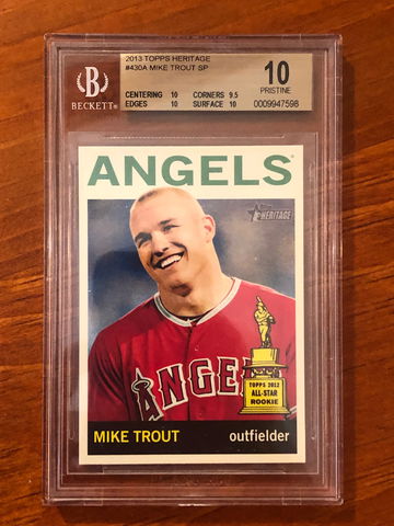 2013 Topps Heritage Mike Trout #430 BGS 10 PRISTINE
