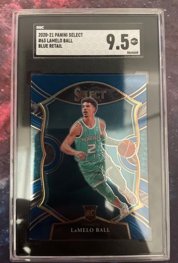 2020-21 Panini Select #63 Lamelo Ball Blue Retail SGC9.5