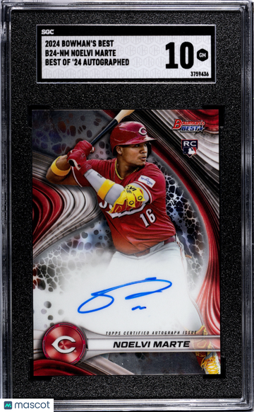 2024 Bowman's Best Noelvi Marte #B24-NM Of '24 Autograph SGC 10