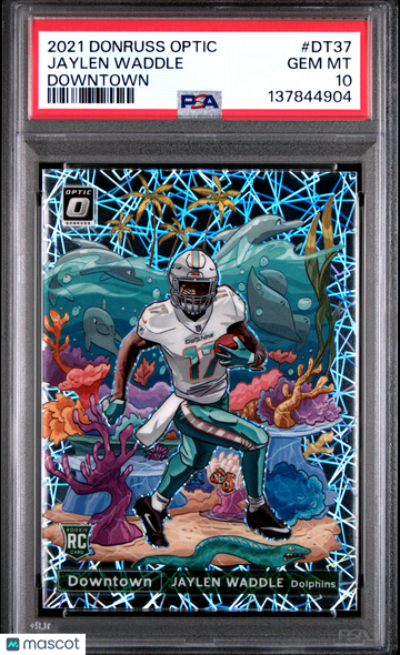 2021 Panini Donruss Optic Downtown Jaylen Waddle #DT37 PSA 10