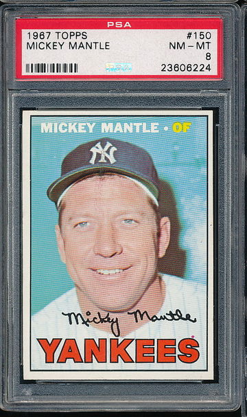 1967 Topps Mickey Mantle #150 PSA 8 - Yankees