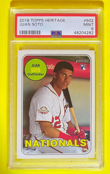 2018 Topps Heritage JUAN SOTO RC #502 PSA 9
