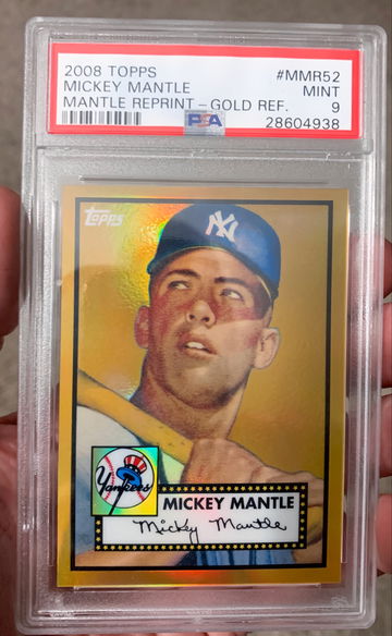2008 Topps Gold Refractor Mickey Mantle PSA 9