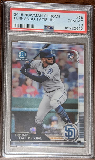 2019 Bowman Chrome Fernando Tatis Jr. RC PSA 10