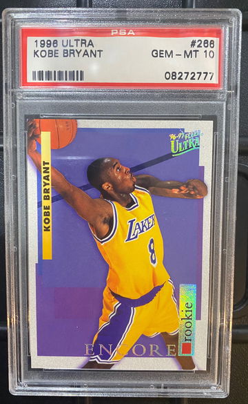 1996 Ultra Kobe Bryant Encore Rookie Card PSA 10 Gem Mint POP 60. Rare Card Hard To Grade