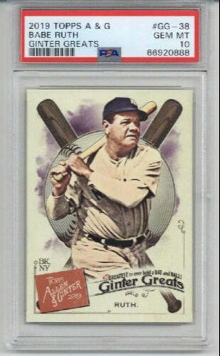 2019 TOPPS ALLEN & GINTER GINTER GREATS BABE RUTH CARD YANKEES PSA 10
