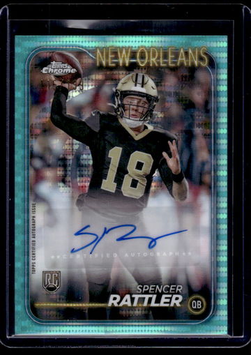 2024 Topps Chrome Base Autograph Variation Spencer Rattler #RA-SRA RC Auto