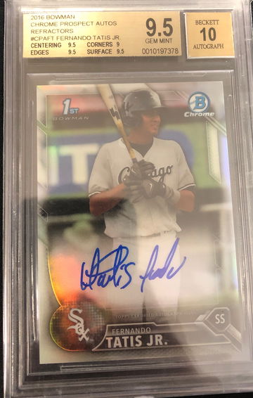 2016 bowman chrome Fernando tatis jr refractor autograph RC auto /499