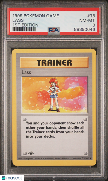 Base Set Lass Non-Foil Rare 1st Edition PSA 8 #75