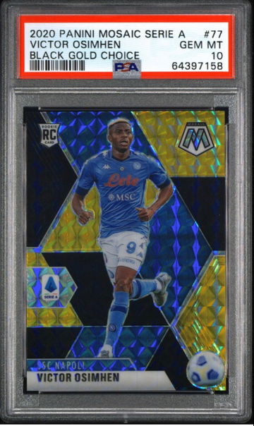 2020 Panini Mosaic Serie A Victor Osimhen Black Gold Choice /8