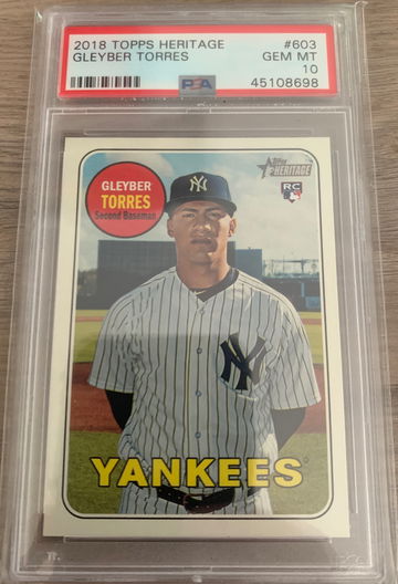2018 Topps Heritage Gleyber Torres RC PSA 10