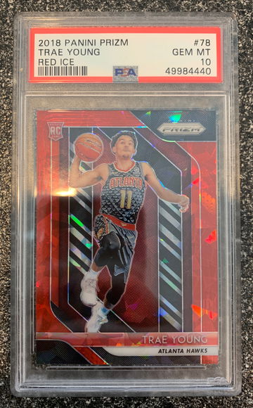 Trae Young 2018 Prizm Red Ice PSA 10