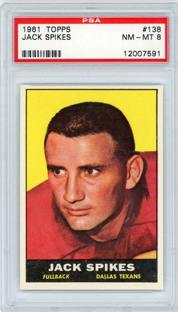 1961 Topps Jack Spikes #138 PSA 8 P1239