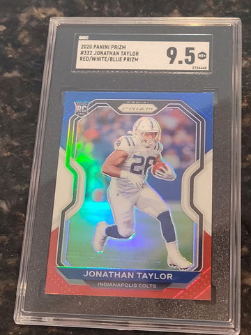 2020 Panini Prizm Jonathan Taylor PRIZM RWB SGC 9.5
