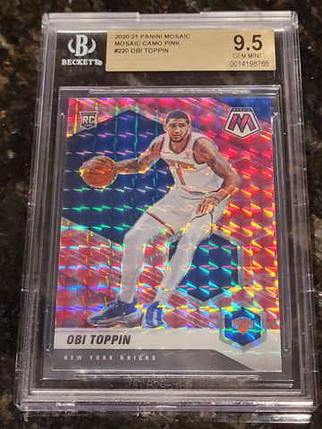 2020-21 Obi Toppin Mosaic Camo Pink #220 BGS 9.5