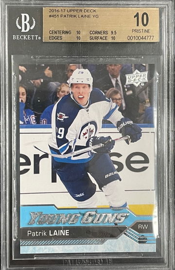 Patrik Laine 2016-17 Upper Deck Young Guns RC BGS 10