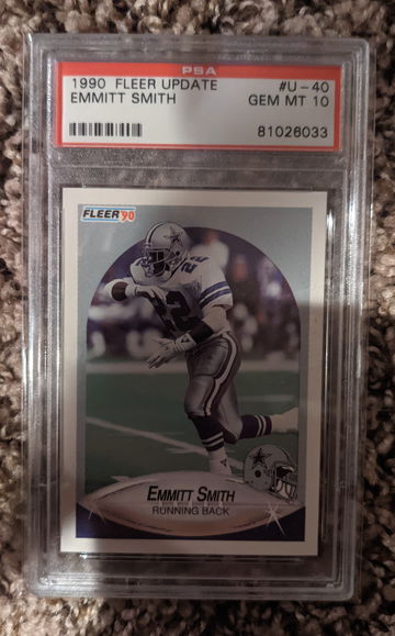 1990 Fleer Update Emmitt Smith PSA 10 Rookie