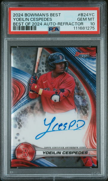 2024 Bowman's Best Best of 2024 Autographs Refractor Yoeilin Cespedes #B24YC PSA 10