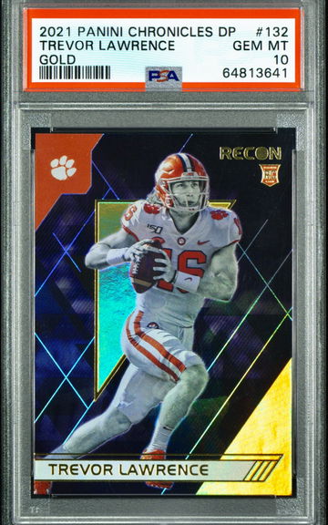 2021 Panini Chronicles Recon TREVOR LAWRENCE Gold RC 7/10 PSA 10 Gem Mint SSP 